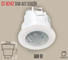 Cata CT-9242 360 Derece Sıva Altı 600W Hareket Sensörü