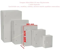 TONGÜN 300X400X200 ABS PLASTİK TABAN SACLI PANO HALOGEN FREE