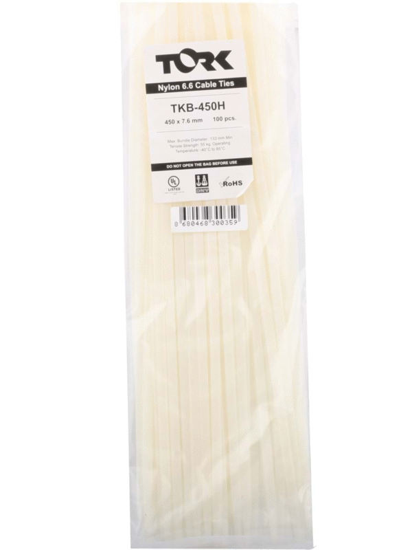 Tork Tkb-450h 7.6x450 Kablo Bağı 100"lü Beyaz