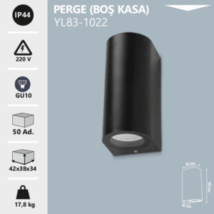 Noas YL83-1022 Perge Boş Kasa Led Dış Mekan Aplik