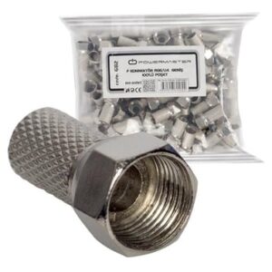 F Konnektör RG6-U4 Geniş 18 Mm (Paket 100 Adet)