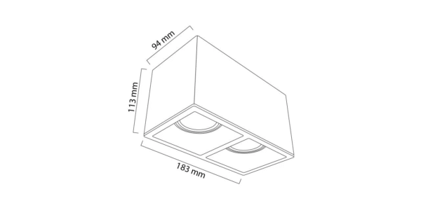 Goya Gy 1862-8 2x8 Watt Sıva Üstü SMD Ledli Armatür - Görsel 3